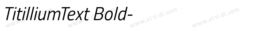 TitilliumText Bold字体转换